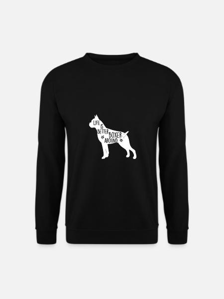 Boxer chien graphique pour les amoureux de chiens de combat blanc - Sweat-shirt Unisexe - noir