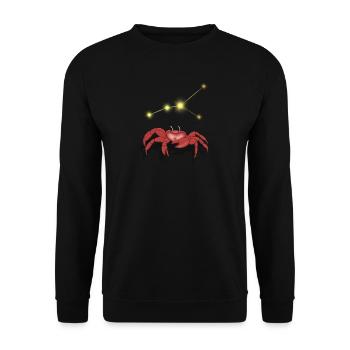Tolles Tierkreiszeichen Sternbild Krebs - Unisex Pullover - Schwarz - Vorne - Alina (178cm) & Michal (187cm)