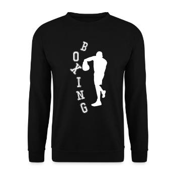 Boxe Boxeur Champion du Monde - Sweat-shirt Unisexe - noir - Devant - Alina (178cm) & Michal (187cm)