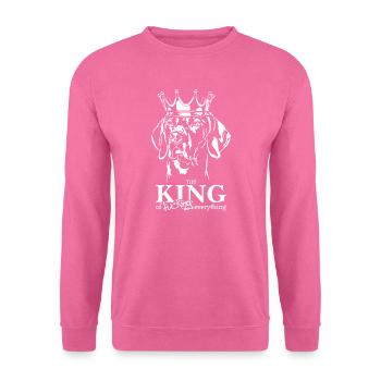 Weimaraner King Hundespruch Hunde Wilsigns - Unisex Pullover - Pink - Vorne