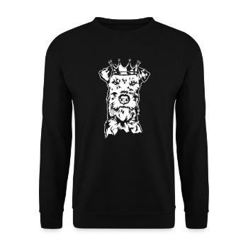 Irish Terrier Crown Dogs Dog Wilsigns - Unisex Sweatshirt - black - Front - Alina (178cm) & Michal (187cm)