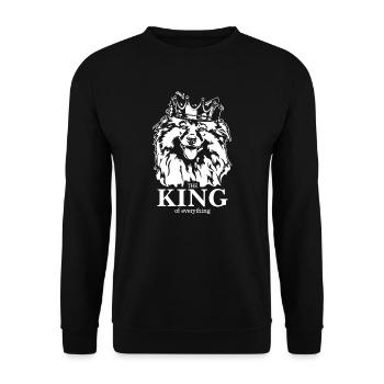 Wolfsspitz Keeshond Roi de tout Wilsigns - Sweat-shirt Unisexe - noir - Devant - Alina (178cm) & Michal (187cm)