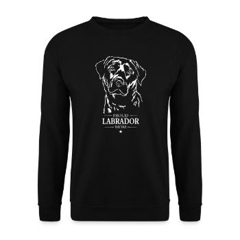 Labrador Mom Hunde Hund Labbi Wilsigns - Unisex Pullover - Schwarz - Vorne - Alina (178cm) & Michal (187cm)