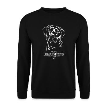 Labrador Retriever Papa Chiens Chien Labbi Wilsigns - Sweat-shirt Unisexe - noir - Devant - Alina (178cm) & Michal (187cm)