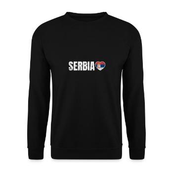 Serbie - Sweat-shirt Unisexe - noir - Devant - Alina (178cm) & Michal (187cm)