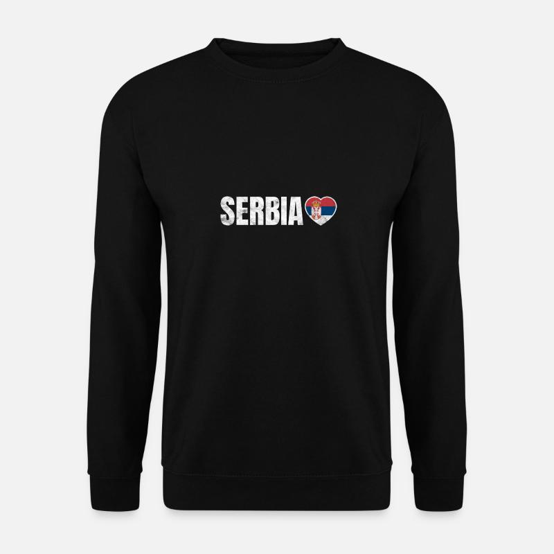 Serbien - Unisex Pullover - Schwarz