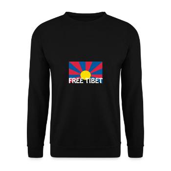 free tibet flag - Unisex Sweatshirt - black - Front - Alina (178cm) & Michal (187cm)
