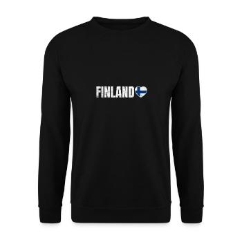 Finnland - Unisex Pullover - Schwarz - Vorne - Alina (178cm) & Michal (187cm)