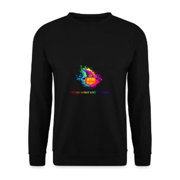 Bonbons d’Halloween sinon il y a sour Idée Cadeau - Sweat-shirt Unisexe - noir - Devant - Alina (178cm) & Michal (187cm)