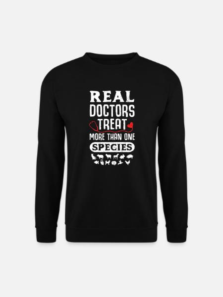 Real Doctors Treat More Than One Species - Unisex Pullover - Schwarz