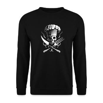 Skeleton Chief White - Unisex Sweatshirt - black - Front - Alina (178cm) & Michal (187cm)
