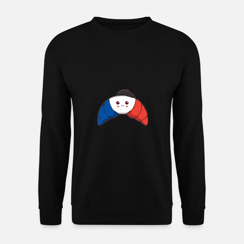 Croissant Frankreich Geschenkidee - Unisex Pullover - Schwarz