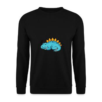 Dino dort mignon idée cadeau dinosaure - Sweat-shirt Unisexe - noir - Devant - Alina (178cm) & Michal (187cm)