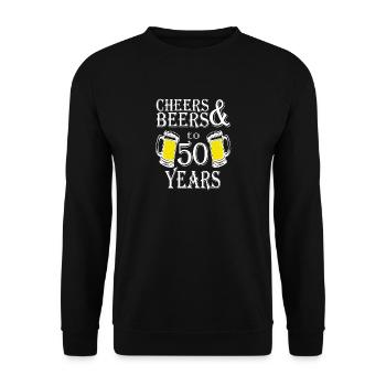 Cheers And Beers To 50 Years 50e anniversaire 1969 - Sweat-shirt Unisexe - noir - Devant - Alina (178cm) & Michal (187cm)