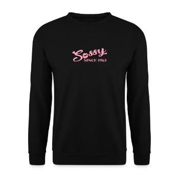Sassy seit 1963 - Unisex Pullover - Schwarz - Vorne - Alina (178cm) & Michal (187cm)