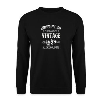 60th birthday Limited Edition Made In 1959 - Unisex Sweatshirt - black - Front - Alina (178cm) & Michal (187cm)
