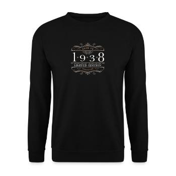 Limitierte Auflage 1938 Aged to Perfection - Unisex Pullover - Schwarz - Vorne - Alina (178cm) & Michal (187cm)