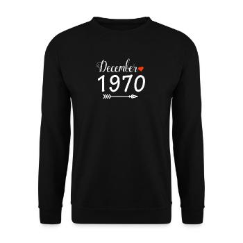 December 1970 - Unisex Sweatshirt - black - Front - Alina (178cm) & Michal (187cm)