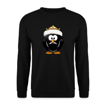 krone crown koenig king castle schloss tower burg2 - Unisex Pullover - Schwarz - Vorne - Alina (178cm) & Michal (187cm)