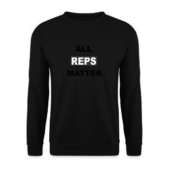 Every repetition counts! Bodybuilding Fitness Gym - Unisex Sweatshirt - black - Front - Alina (178cm) & Michal (187cm)