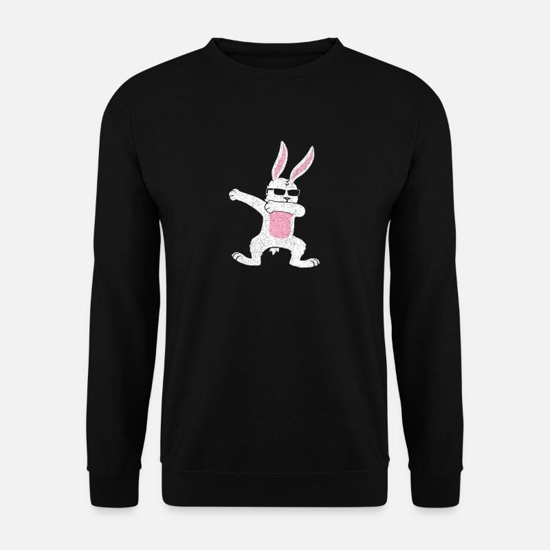 Dabbing Osterhase Ostern Geschenk Geschenkidee - Unisex Pullover - Schwarz
