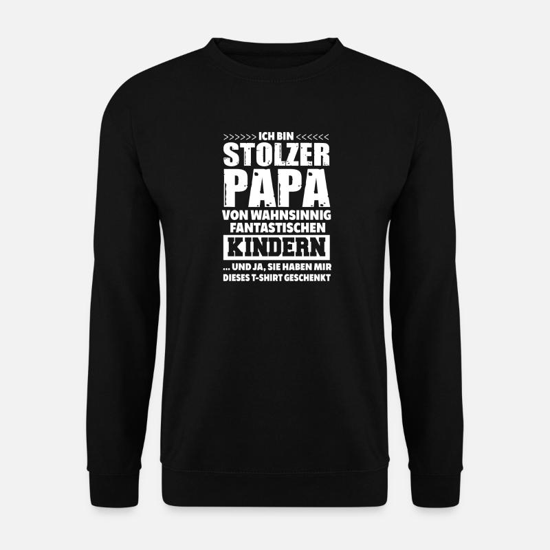 Stolzer Papa Vater Danke Geschenkidee Bester Vati - Unisex Pullover - Schwarz