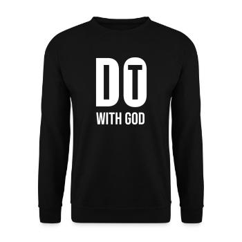 Do it with God - cool Christian gift - Unisex Sweatshirt - black - Front - Alina (178cm) & Michal (187cm)