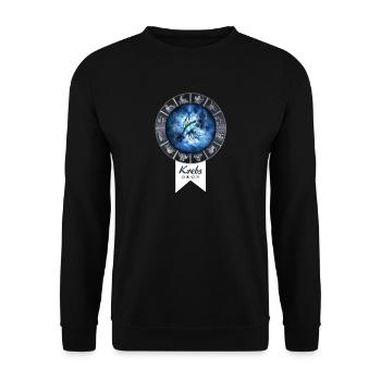 Astrology Zodiac Cancer - Unisex Sweatshirt - black - Front - Alina (178cm) & Michal (187cm)