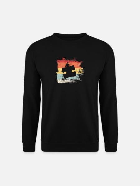 Autismus Vintage Asperger Behinderung Geschenk - Unisex Pullover - Schwarz