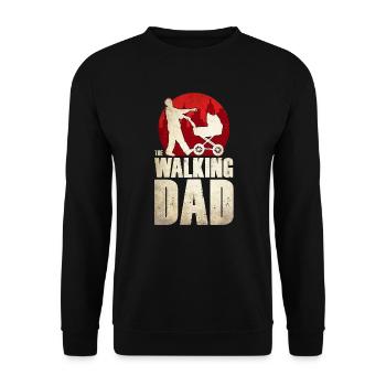 The walking Dad Kinderwagen Papa Zombie Vater - Unisex Sweatshirt - black - Front - Alina (178cm) & Michal (187cm)