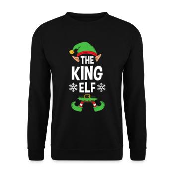 Group Matching Family Christmas Gift Elf - Unisex Pullover - Schwarz - Vorne - Alina (178cm) & Michal (187cm)