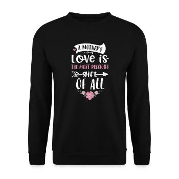 A mother's love is the most prec... - Unisex Pullover - Schwarz - Vorne - Alina (178cm) & Michal (187cm)