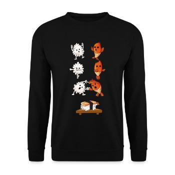 Sushi Fusion Rice & Salmon - Sweat-shirt Unisexe - noir - Devant - Alina (178cm) & Michal (187cm)