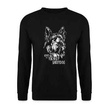 PICARDY SHEEPDOG Dog Saying Dogs Saying Dogs - Unisex Sweatshirt - black - Front - Alina (178cm) & Michal (187cm)