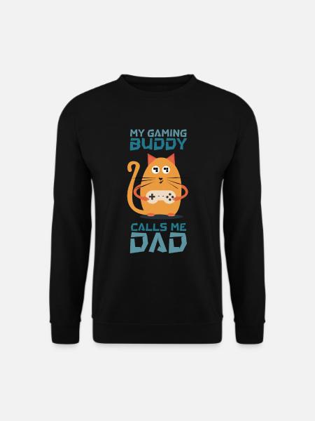 Funny Quote with Chat, Geek Gaming Humor - Unisex Sweatshirt - black