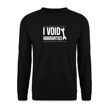 i void warranties - Unisex Sweatshirt - black - Front - Alina (178cm) & Michal (187cm)