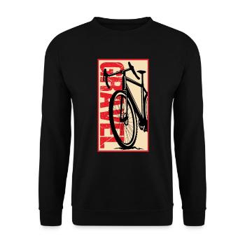 Gravel Bike, Bike, Cycling, Adventure - Unisex Sweatshirt - black - Front - Alina (178cm) & Michal (187cm)