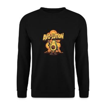 Avocado Revolution - Unisex Sweatshirt - black - Front - Alina (178cm) & Michal (187cm)