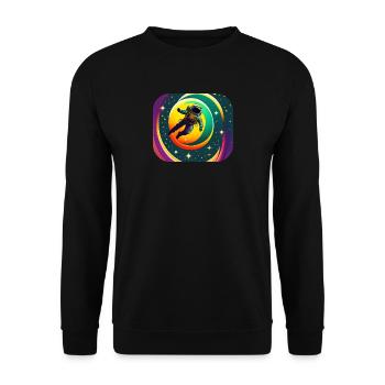 Lost in space - Sweat-shirt Unisexe - noir - Devant - Alina (178cm) & Michal (187cm)