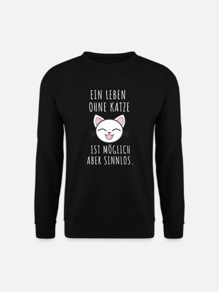 Lustiger Spruch Katze Katzeneltern Katzenmama Mama - Unisex Pullover - Schwarz