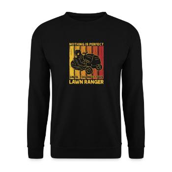 Hobby Gardener Tondeuse à gazon Cadeau - Sweat-shirt Unisexe - noir - Devant - Alina (178cm) & Michal (187cm)