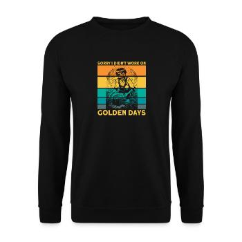 Gold Panner Gold Miner Gold Digger Gift - Unisex Sweatshirt - black - Front - Alina (178cm) & Michal (187cm)