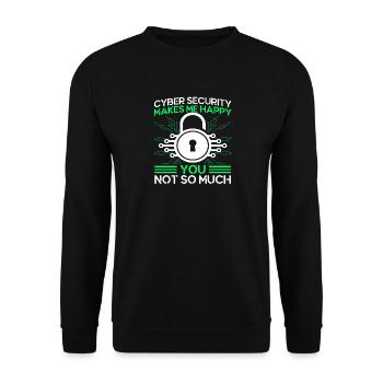 Network Security Specialist Gift - Unisex Sweatshirt - black - Front - Alina (178cm) & Michal (187cm)