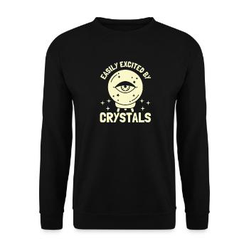Mystical Fortune Teller Crystal Ball Gift - Unisex Sweatshirt - black - Front - Alina (178cm) & Michal (187cm)