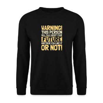 Mystical Fortune Teller Crystal Ball Gift - Unisex Sweatshirt - black - Front - Alina (178cm) & Michal (187cm)