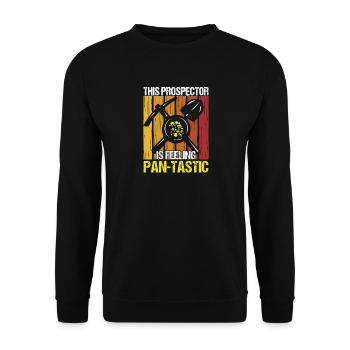 Gold Panner Gold Miner Gold Digger Gift - Unisex Sweatshirt - black - Front - Alina (178cm) & Michal (187cm)