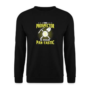 Gold Panner Gold Miner Gold Digger Gift - Unisex Sweatshirt - black - Front - Alina (178cm) & Michal (187cm)