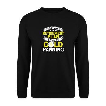 Gold Panner Gold Miner Gold Digger Gift - Unisex Sweatshirt - black - Front - Alina (178cm) & Michal (187cm)