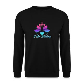 Symbole Reiki Maître Reiki Cadeau de Cristal Reiki - Sweat-shirt Unisexe - noir - Devant - Alina (178cm) & Michal (187cm)