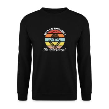 Reiki Symbol Reiki Master Reiki Crystal Gift - Unisex Sweatshirt - black - Front - Alina (178cm) & Michal (187cm)